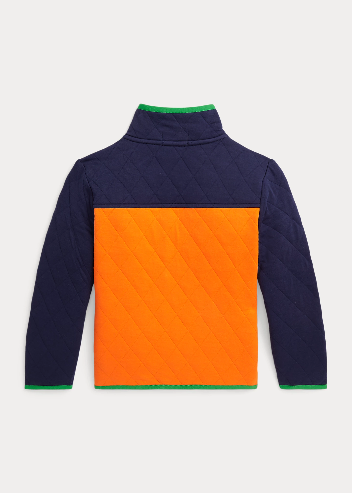 Color-Blocked Quilted Double-Knit Jacket