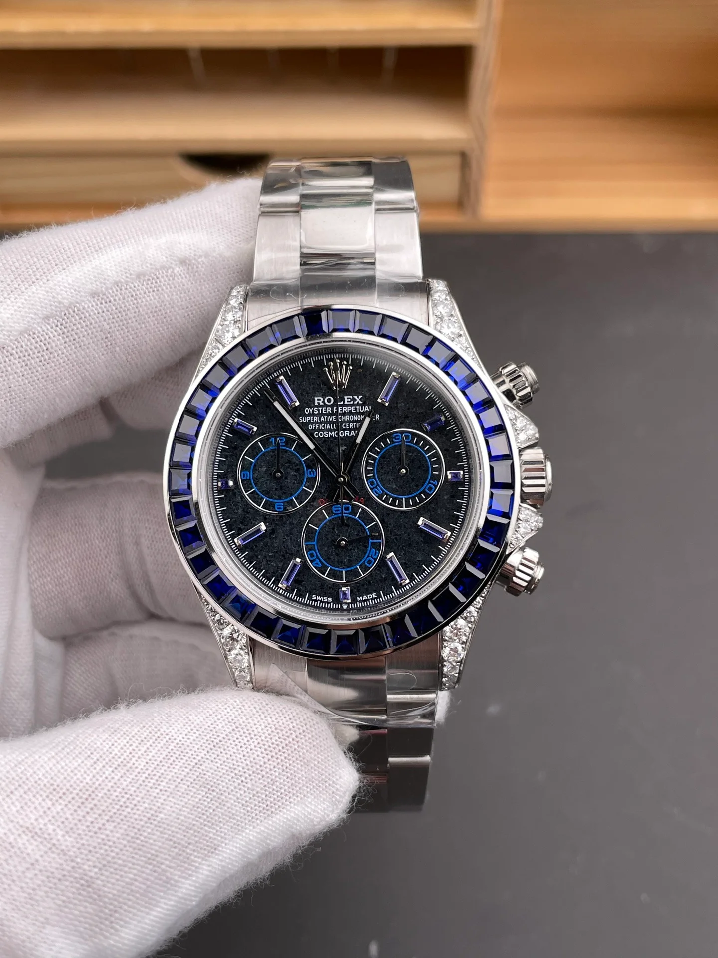 Hidden Edition Daytona Lab Grown Blue Bezel