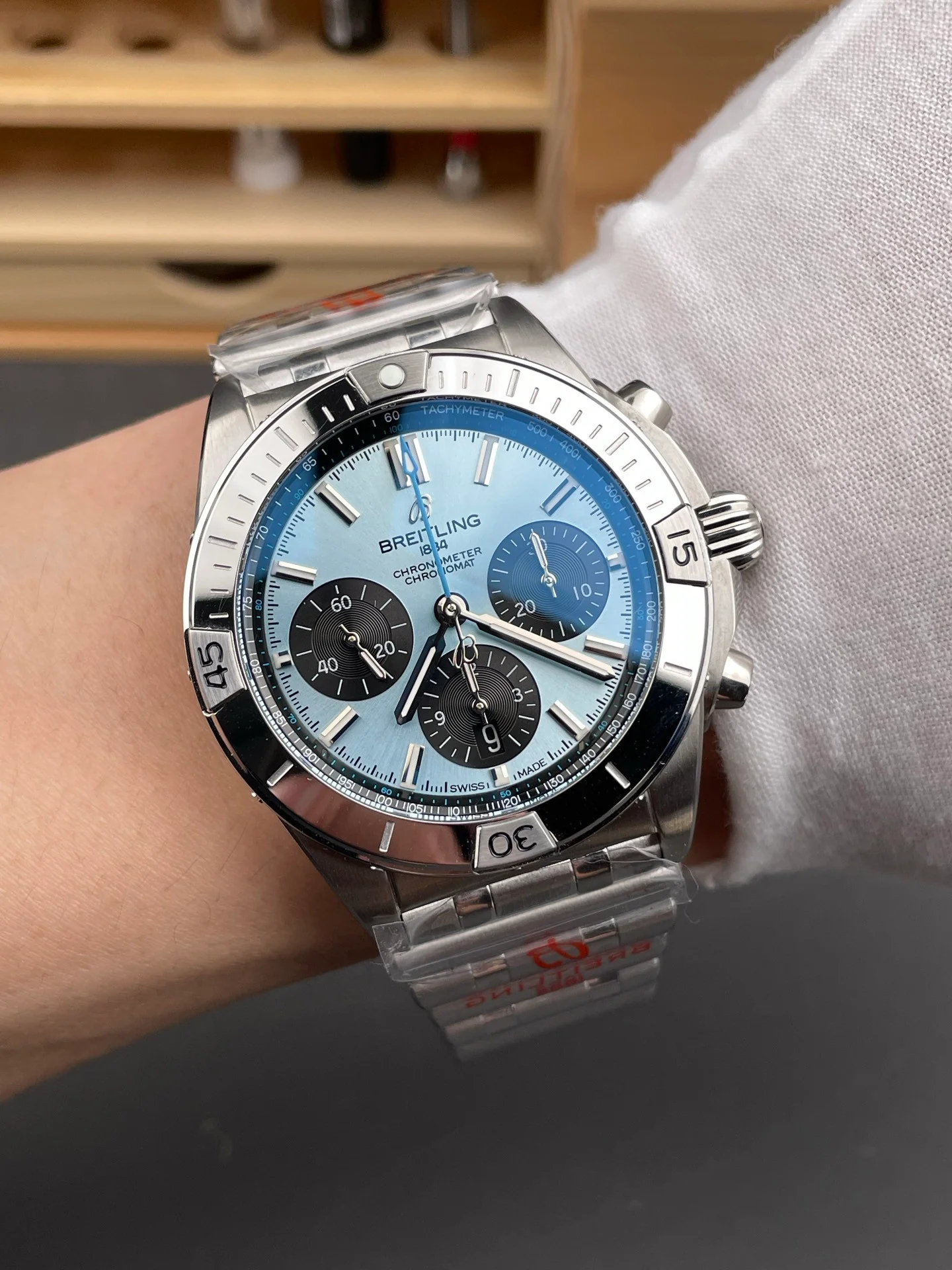 Chronomat B01 Ice Blue Dial