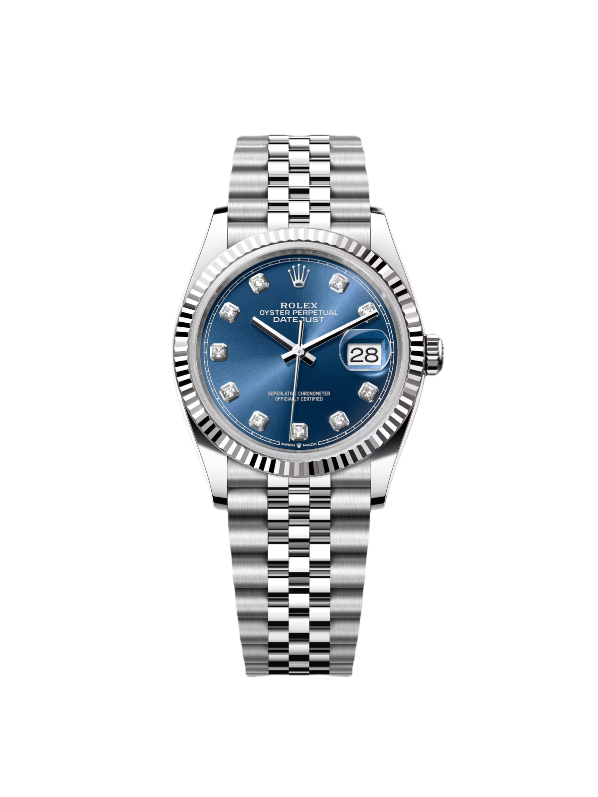 [2026 Mirror Grade]RLX  Datejust 36mm 126234 Blue Diamond Dial Stainless Steel Jubilee Mens Watch