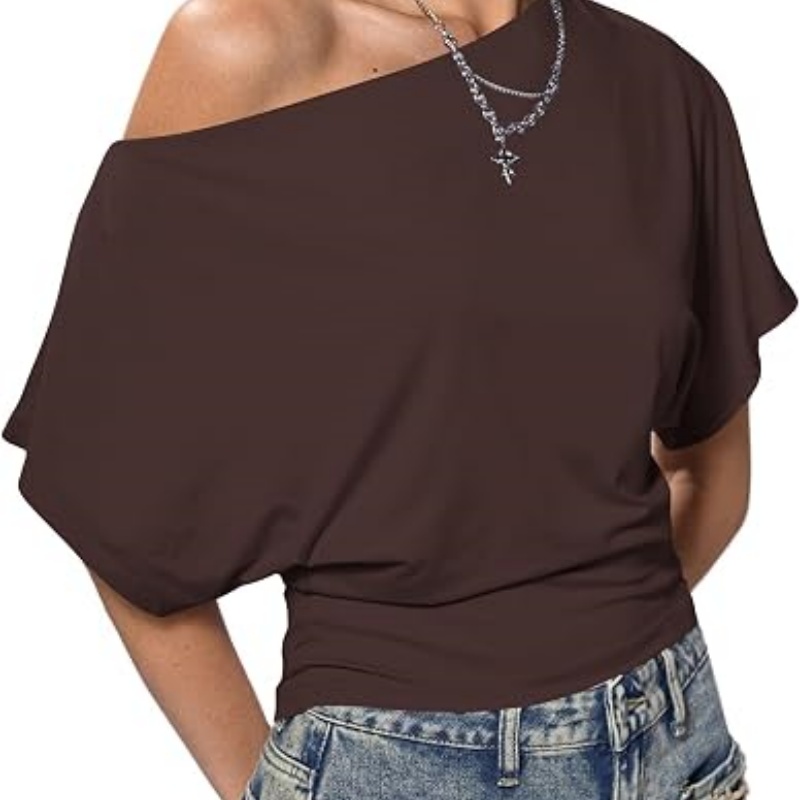 Women's Off The Shoulder Tops Asymmetrical Summer Going Out Top