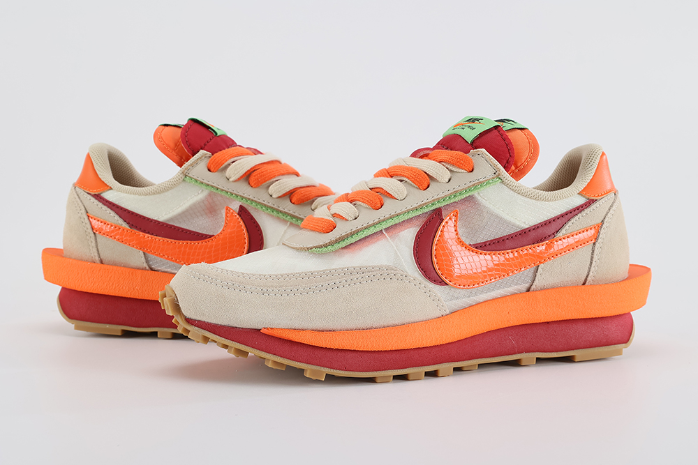 Sacai X Clot X NK LDWaffle 'Net Orange Blaze' Replica