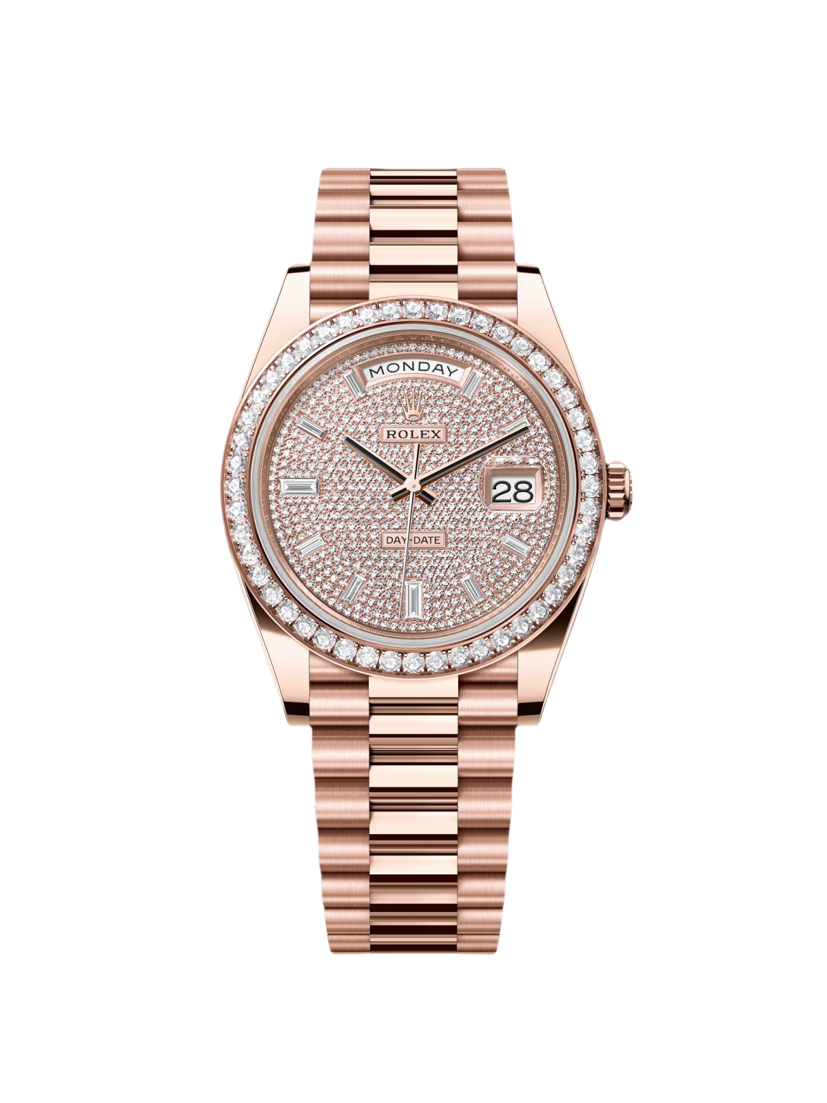 [2026 Mirror Grade]RLX  Day-Date 40mm Diamonds Paved Dial 228345rbr-0002