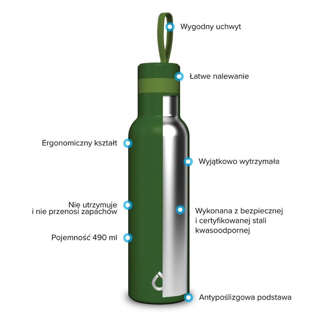 DAFI Butelka termiczna Dafi Easy, 490 ml, szałwiowa