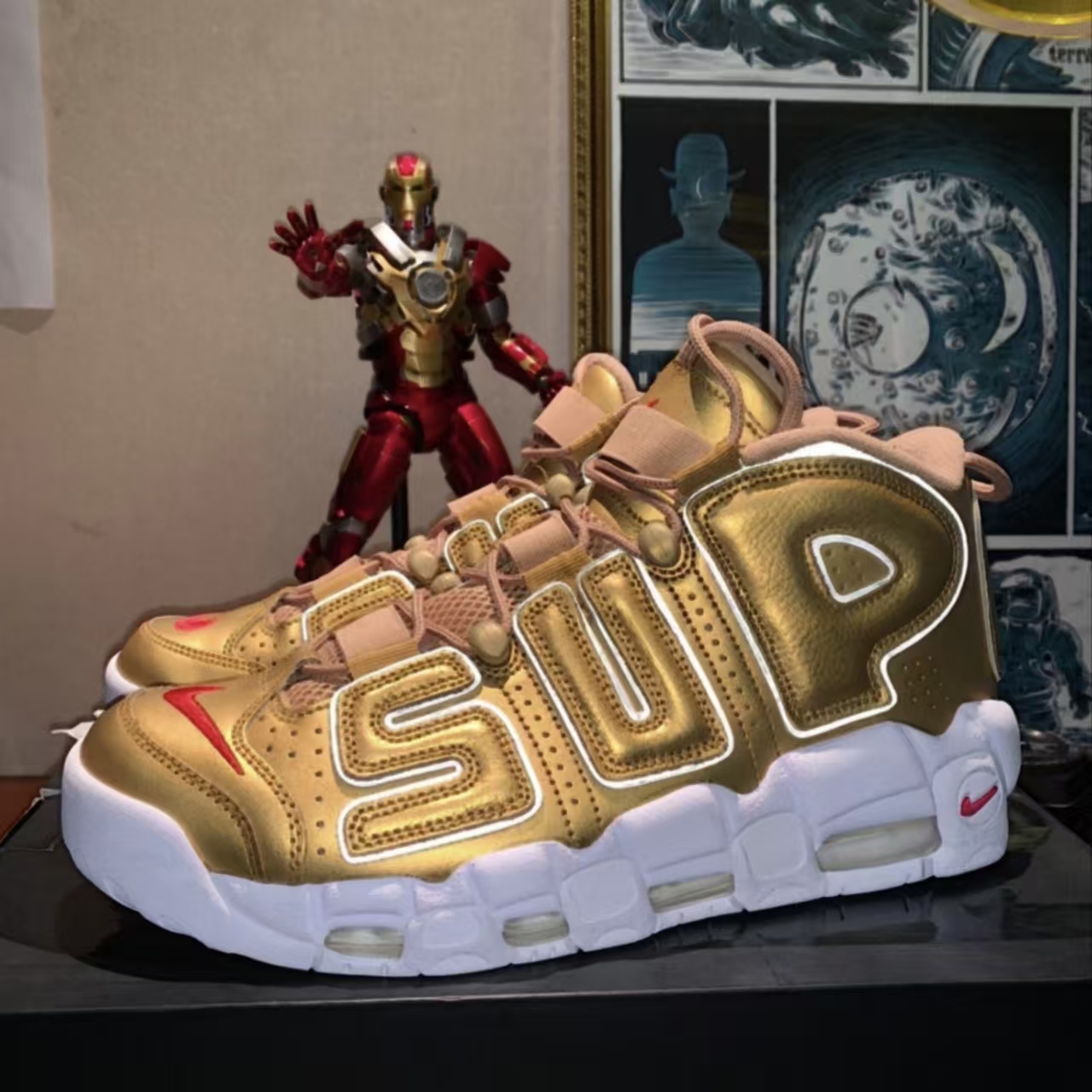 Supreme x Nike Air More Uptempo 'Metallic Gold'