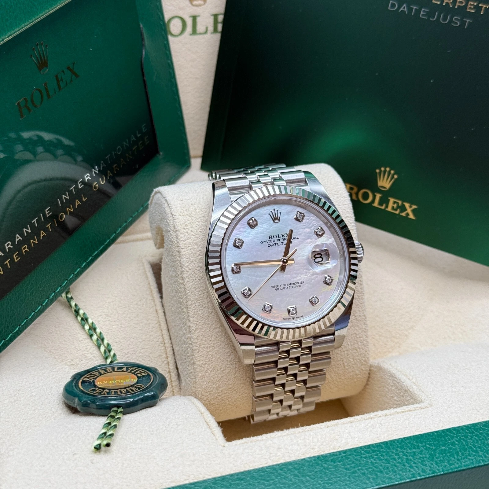 [2026 Mirror Grade]RLX  Datejust 126334 MOP Diamond Jubilee 41mm Stainless Steel and White Gold