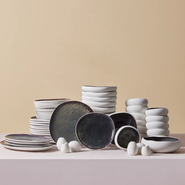 Service de table Karaca Earth Collection Galactic 55 pièces pour 12 personnes – Blanc