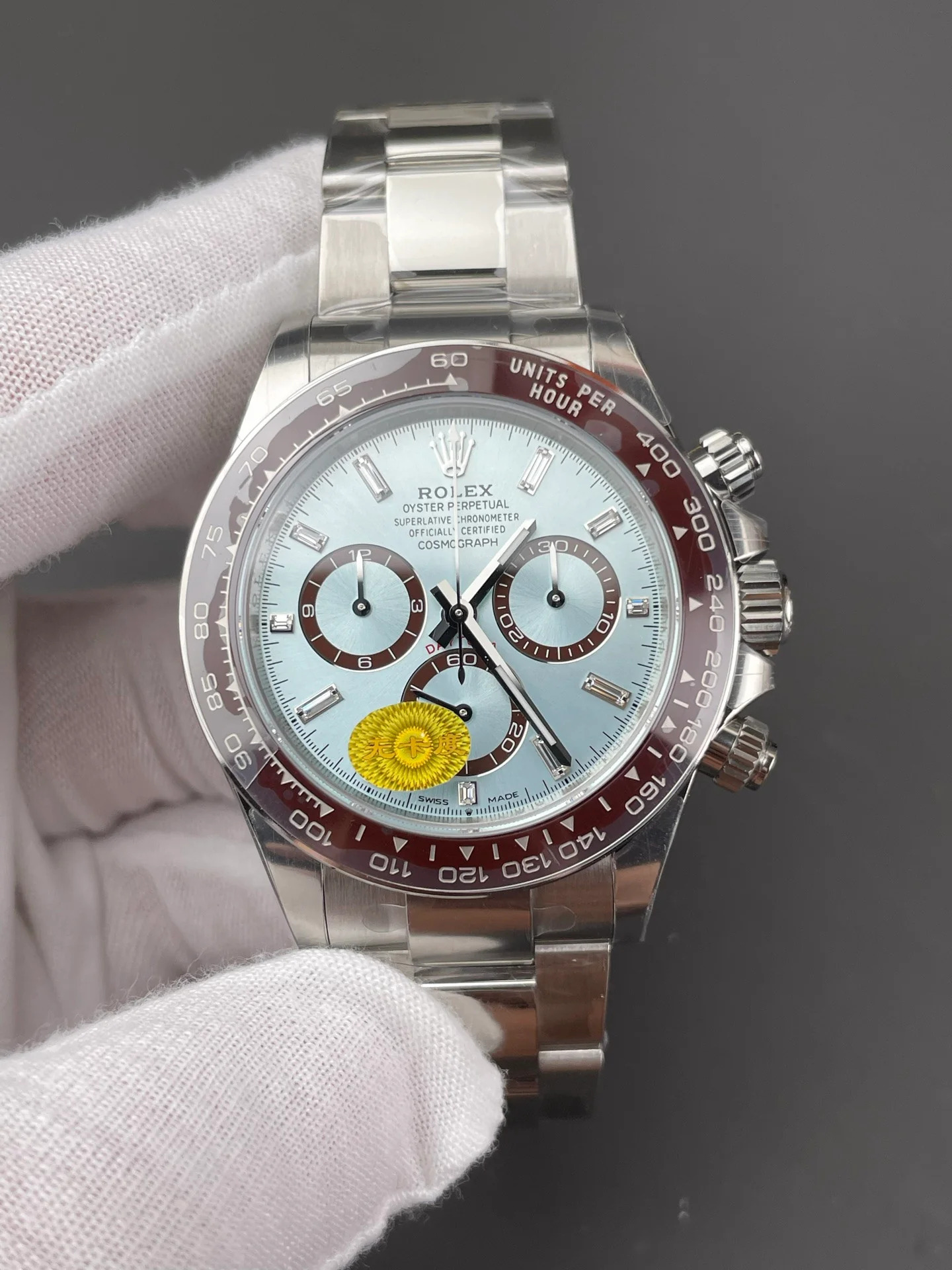 Rolex Ice Blue Diamond Hour Markers Dayton M126506-0001
