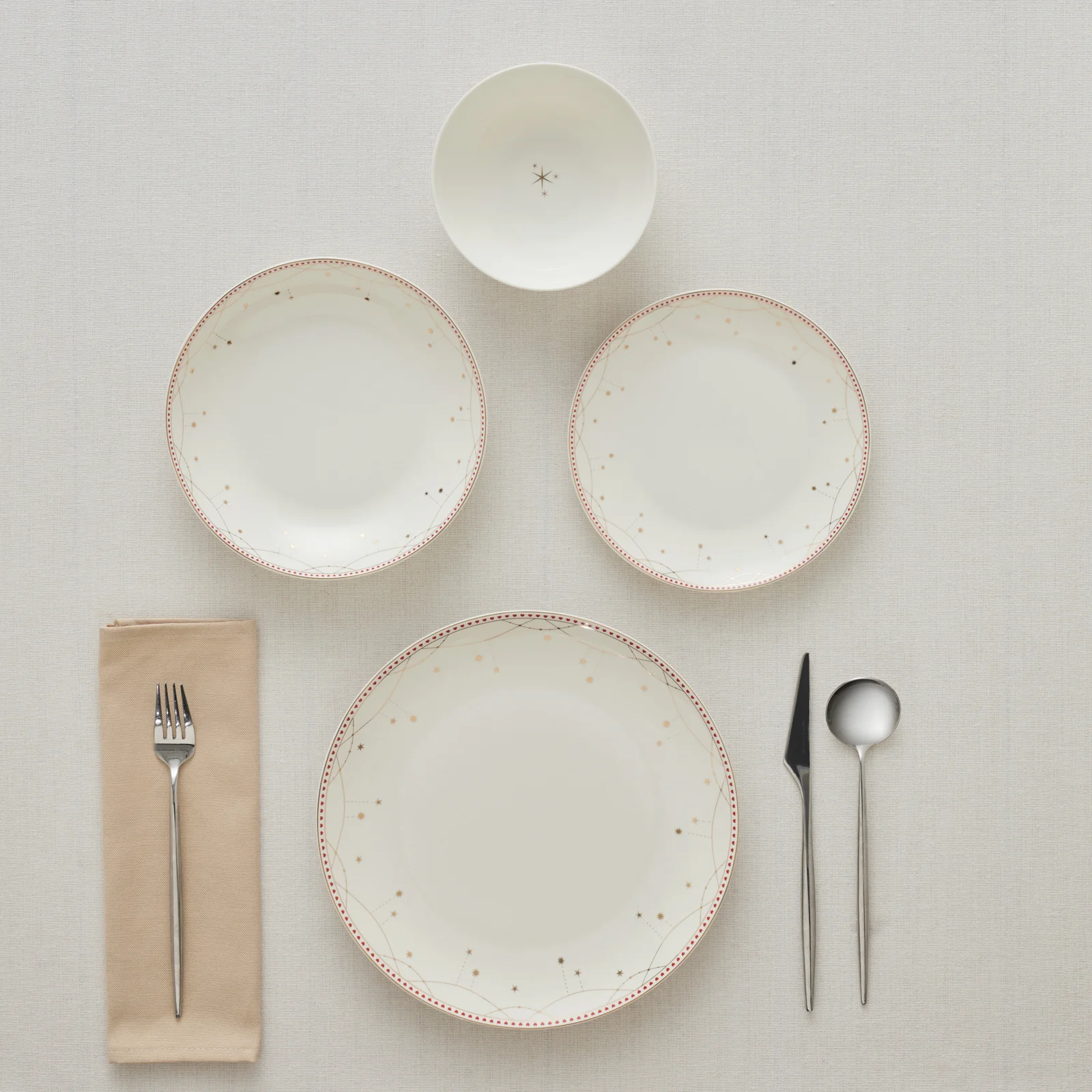 Service de table Karaca Elegance Bone Festival 24 pièces pour 6 personnes