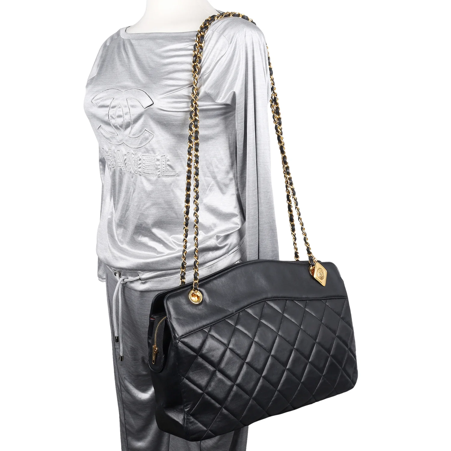Quilted Lambskin Leather Shoulder Bag