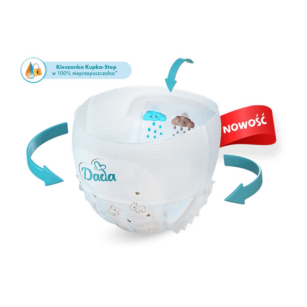 DADA Pieluchomajtki Dada Extra Care Pants 7 XXL, 18+ kg, 102 szt., superchłonny wkład