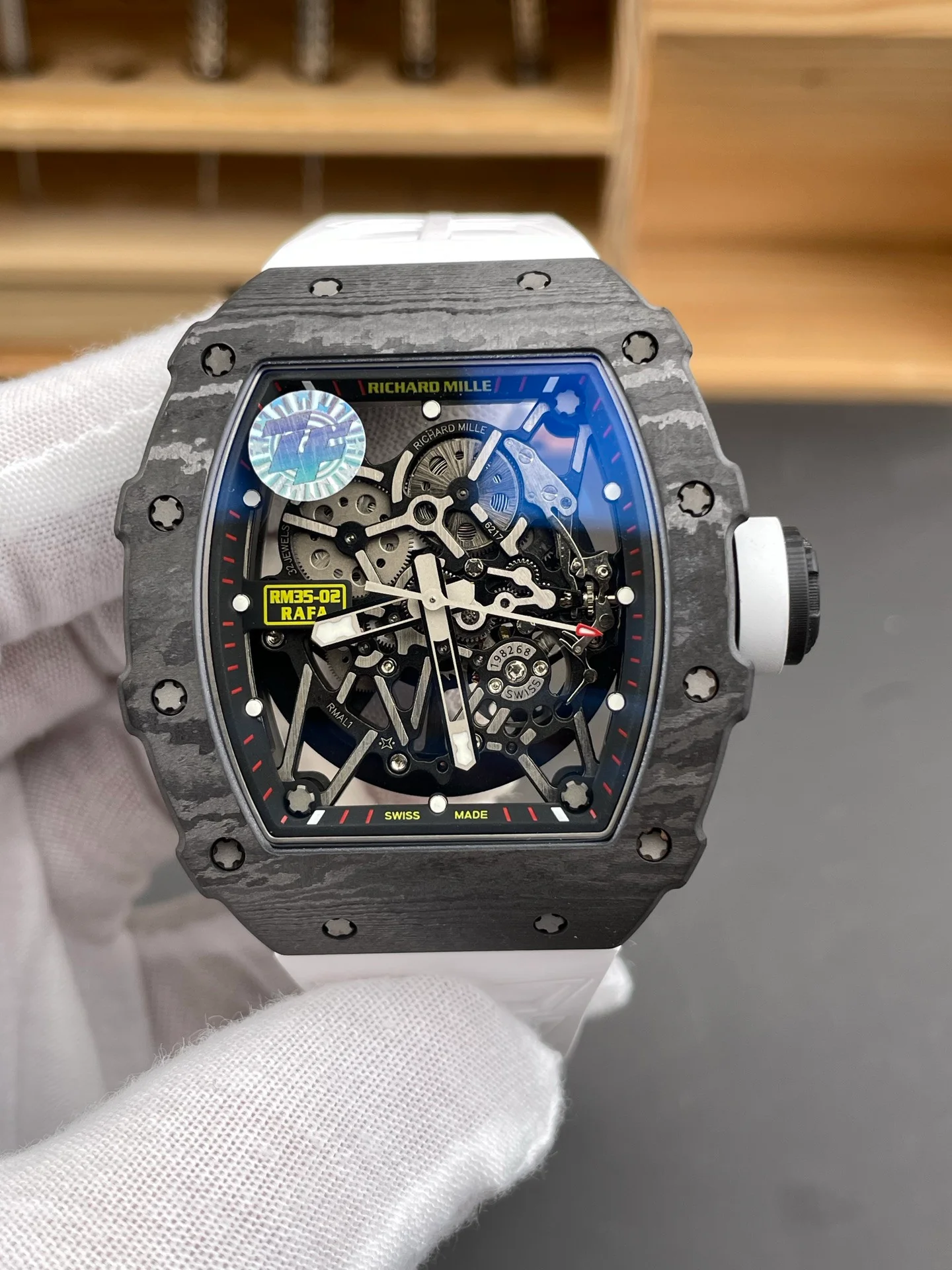 RM35-02 Carbon Fiber Red Bezel V7 Version