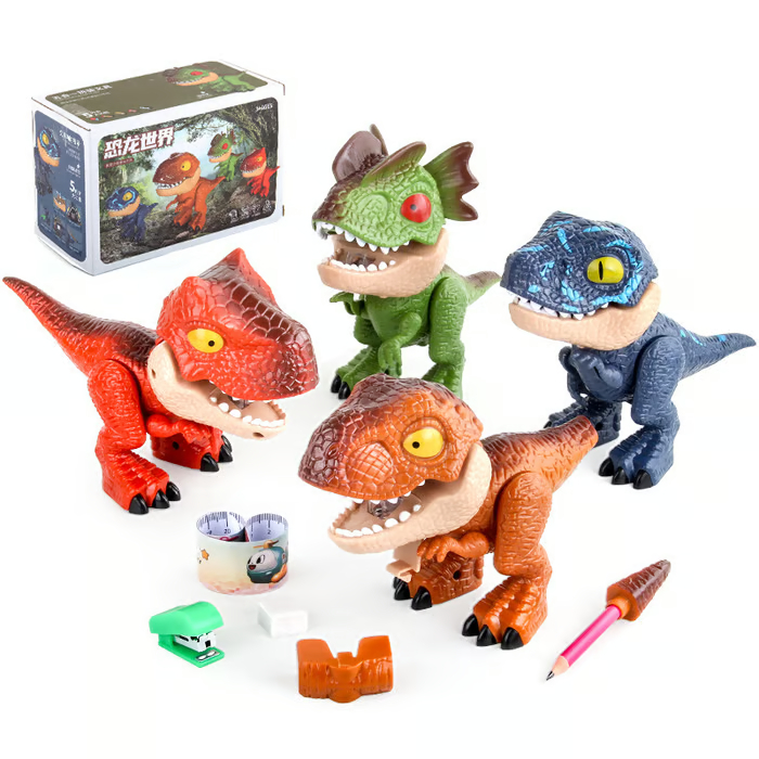 🔥Back to School Promotion Hot Sale-49% OFF🦕5 in 1 Dinosaur-themed Stationery Funny Toy for Kids