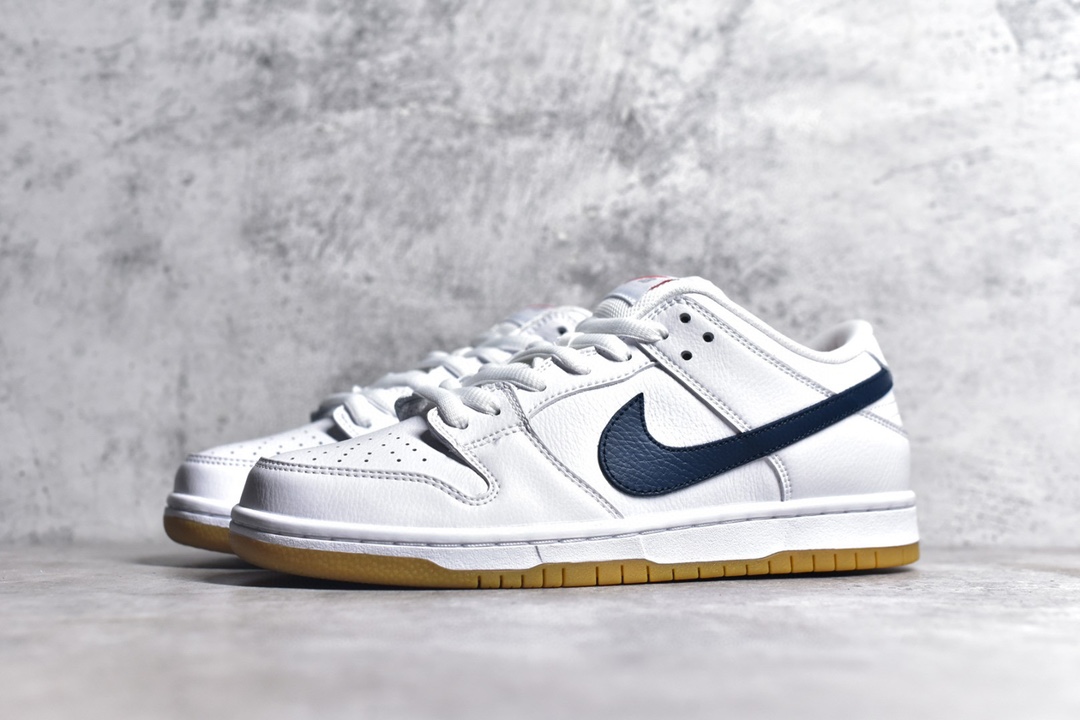 NIKE SB DUNK LOW ORANGE LABEL WHITE NAVY MEN'S CZ2249-100