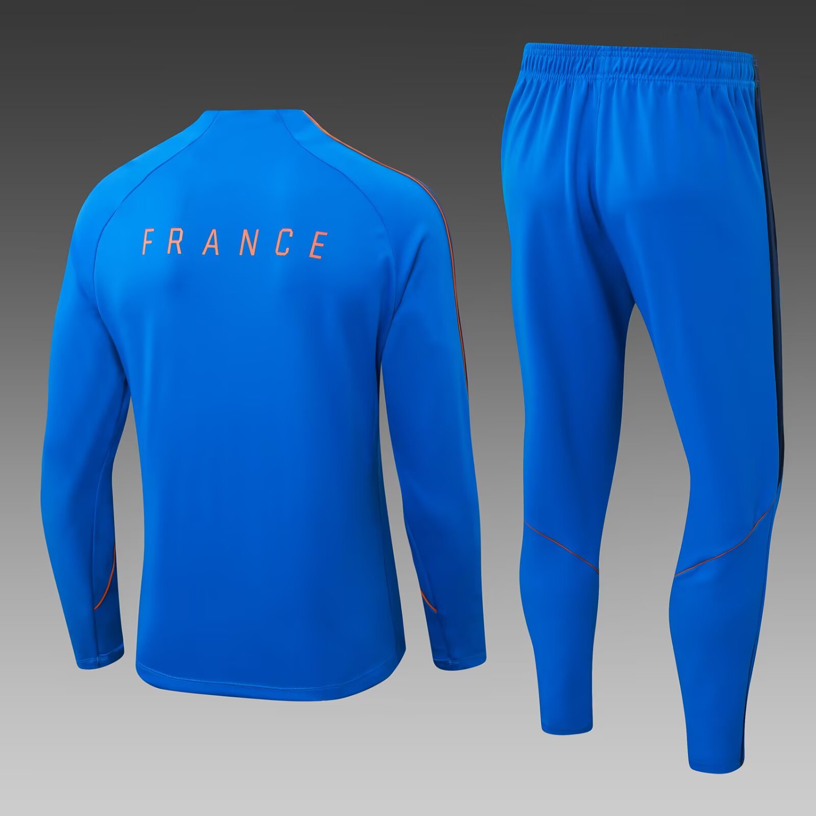 2026 France Half-Zip Training Suit Blue Shirt Set