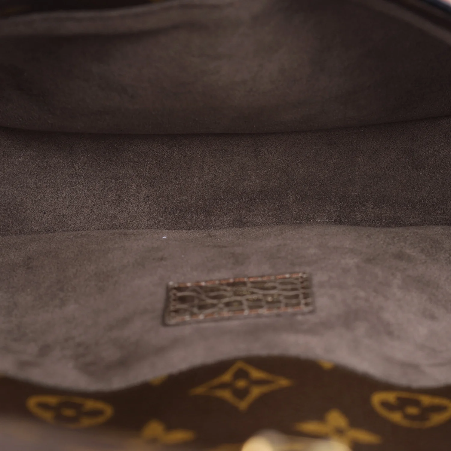 Monogram Alligator Python Shoulder Bag