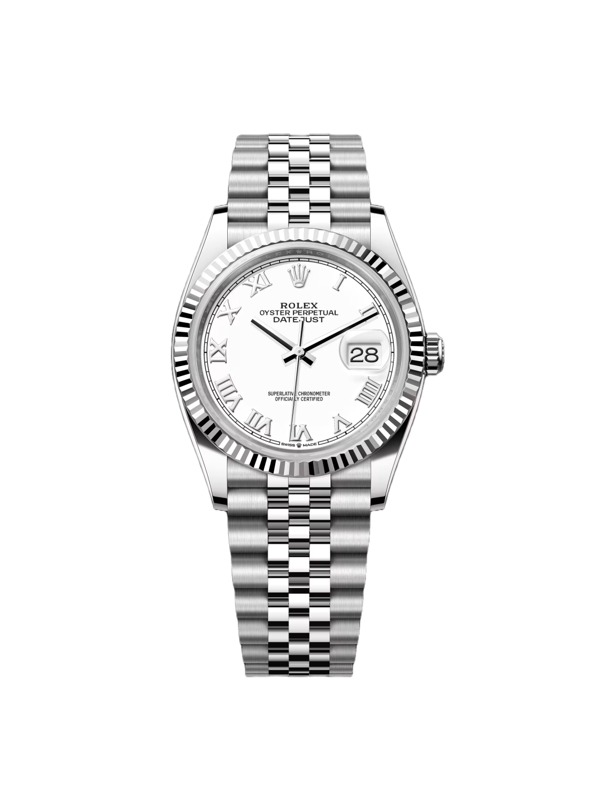 [2026 Mirror Grade]RLX  Datejust 36mm 126234 White Roman Dial Oyster Stainless Steel Mens