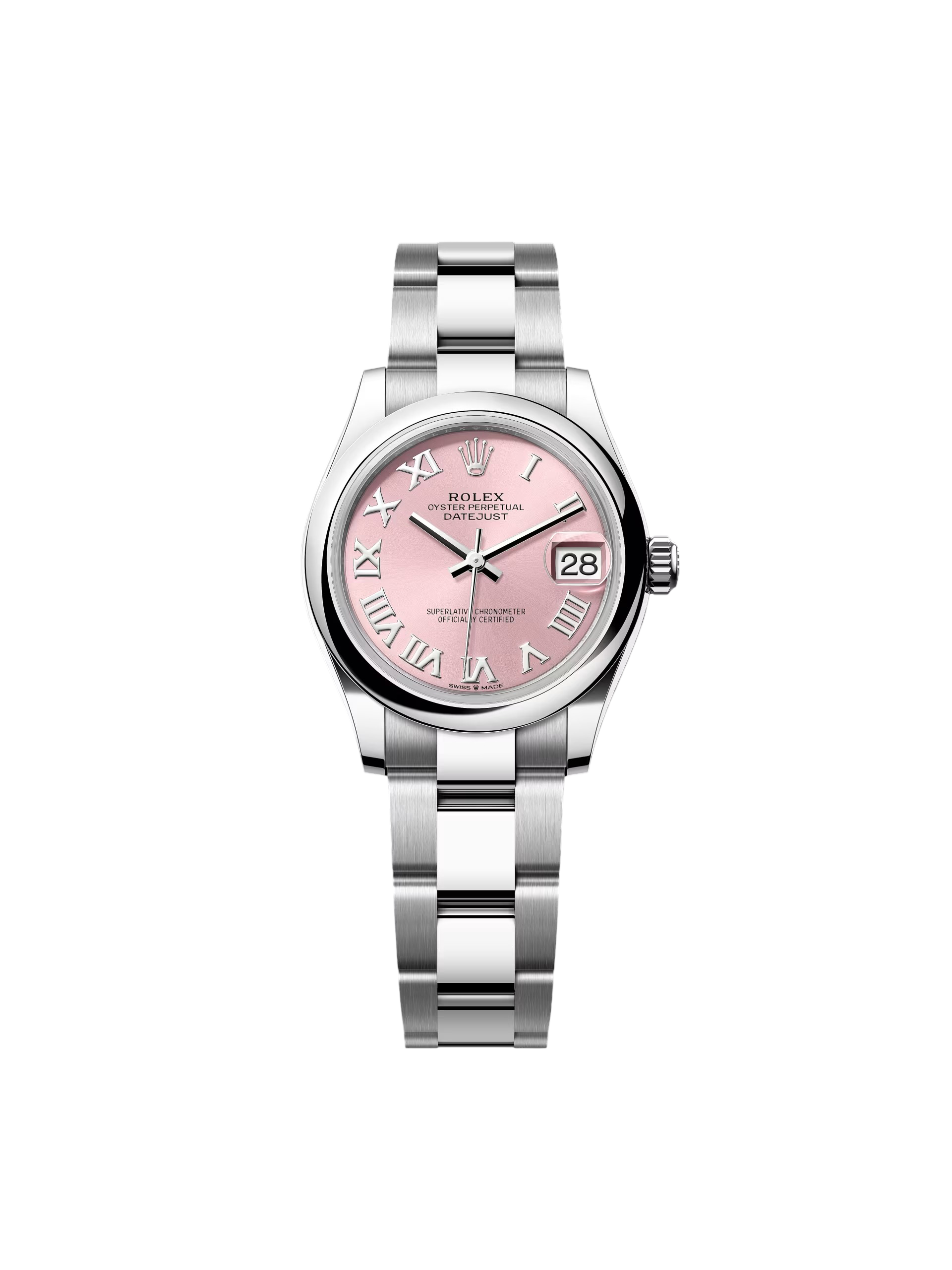 [2026 Mirror Grade]RLX Datejust m278240-0013/0014 31mm Pink Roman Domed Bezel Oyster Oystersteel