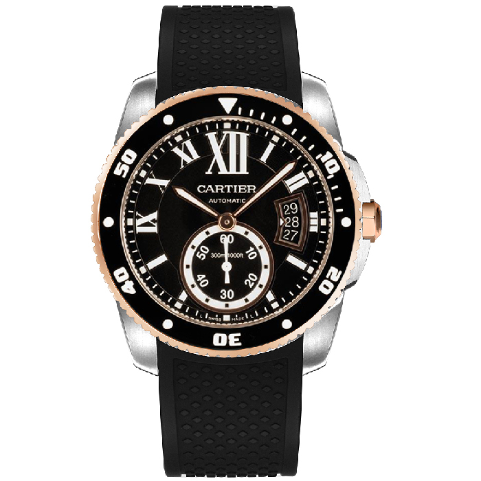 [2026 Mirror Grade]Calibre Rose Gold Mix Black 42mm