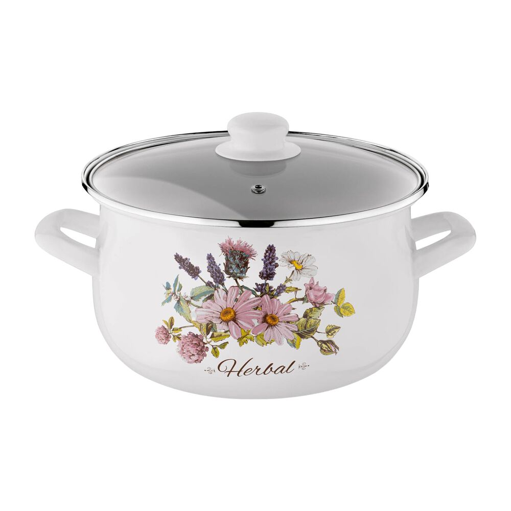TADAR Zestaw garnków emaliowanych Tadar Herbal, 16/18/20/22 cm, z pokrywkami