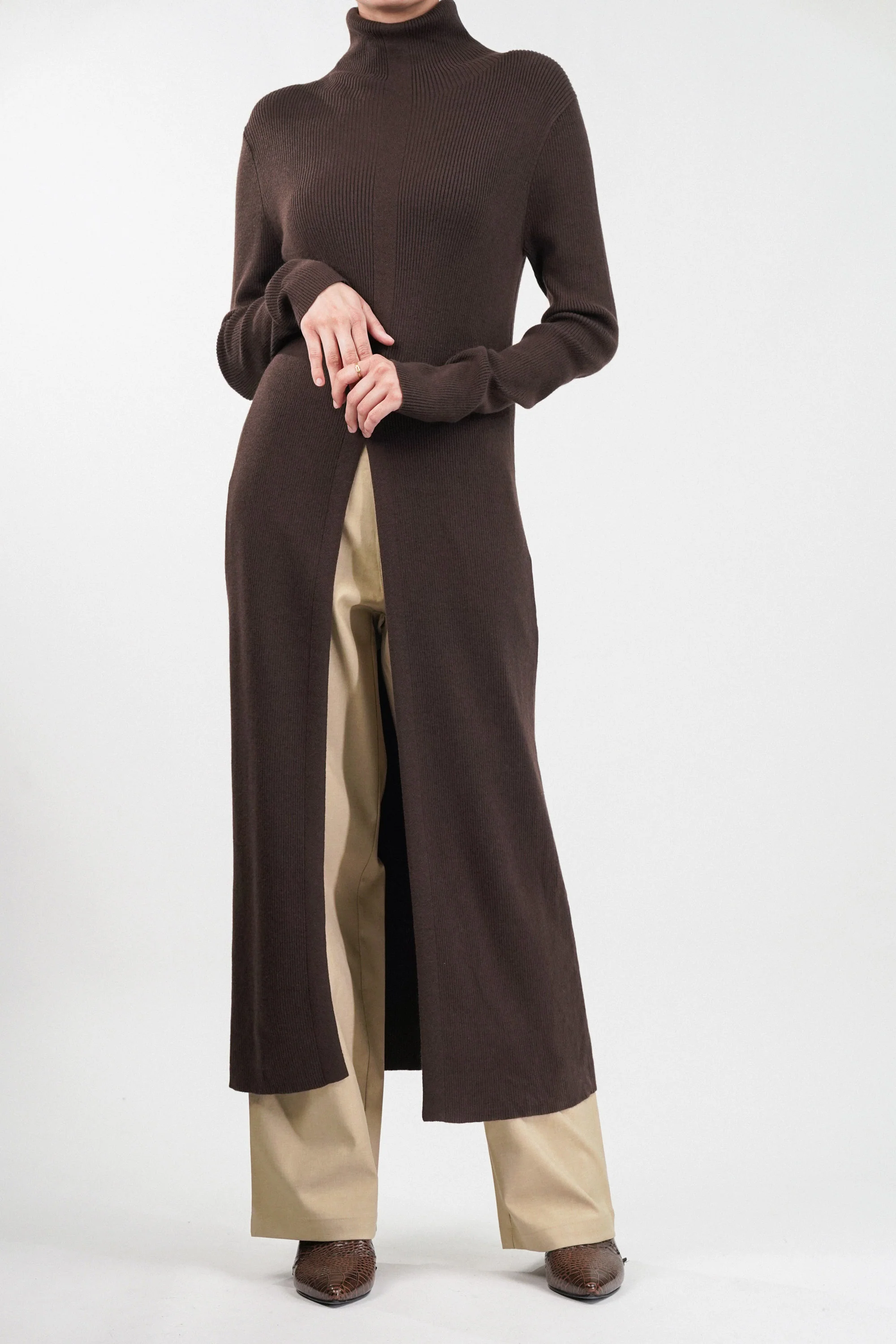 Truffle Rib knit Bodycon Sweater