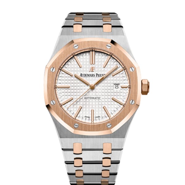 [2026 Mirror Grade]Audemars Piguet Royal Oak Selfwinding Silver dial, 41mm, Steel and 18k Rose gold,