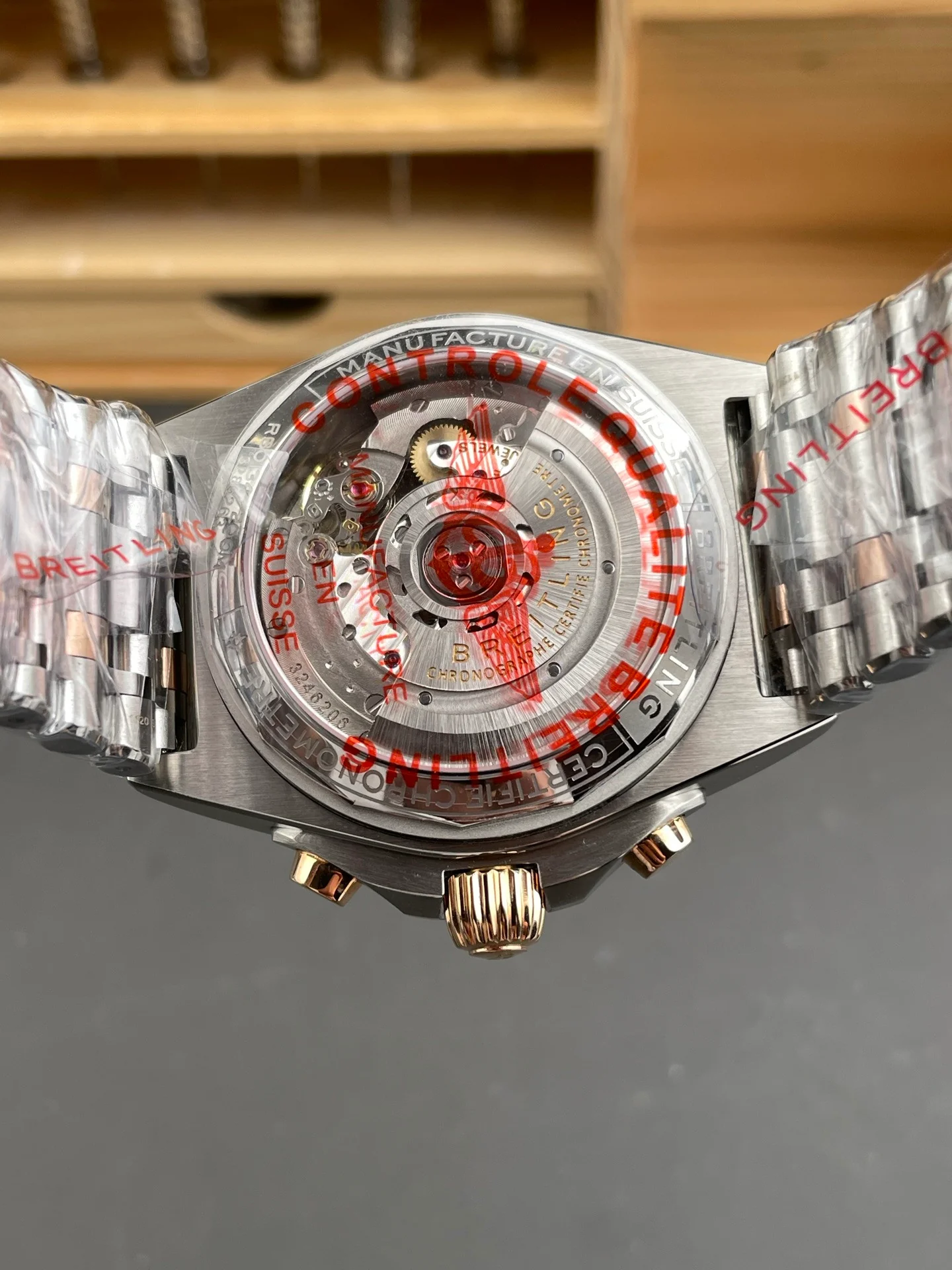 Chronomat B01 Two-tone Rose Gold Silver Dial