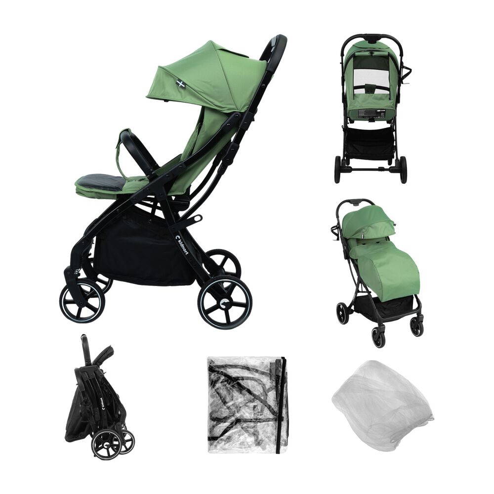 KIDNORTWózek spacerowy Kidnort Fjällräv, do 22 kg, zielony