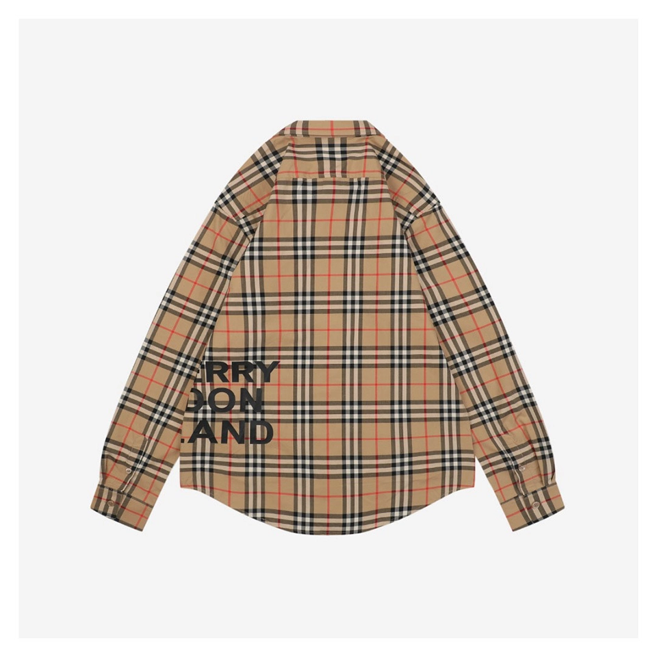 BBry Check Letter Detail Shirt