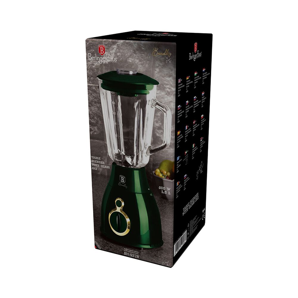 BERLINGERHAUS Blender kielichowy Berlingerhaus Emerald, 600 W, 1,5 l, kielich z podziałką