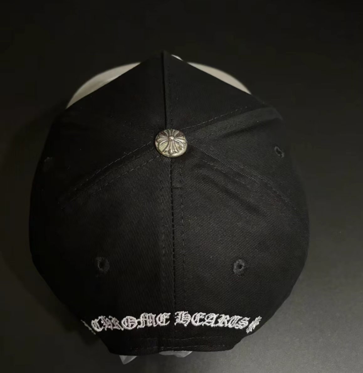 Chrome Hearts Black & Grey Flat Brim Baseball Cap