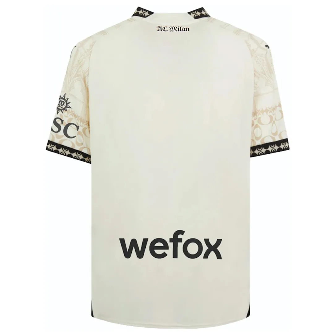 23-24 AC Milan x Pleasures Fourth Jersey Beige Shirt