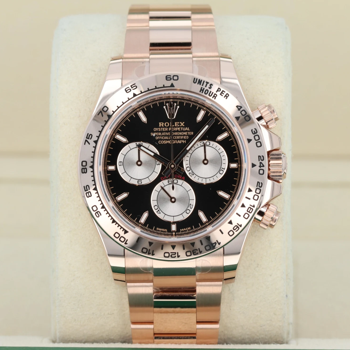 [2026 Mirror Grade]Rolex Daytona 40mm Rose Gold Black Dial  m126505-0001