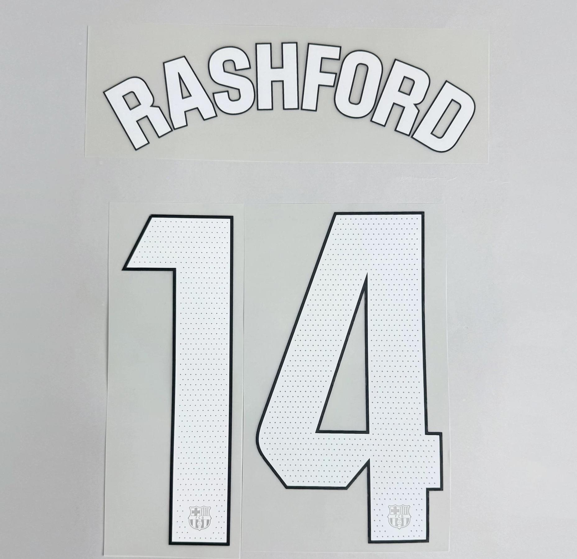 RASHFORD #14 FC Barcelona 2025-26 Third Away La Liga Football Soccer Name & Number Set