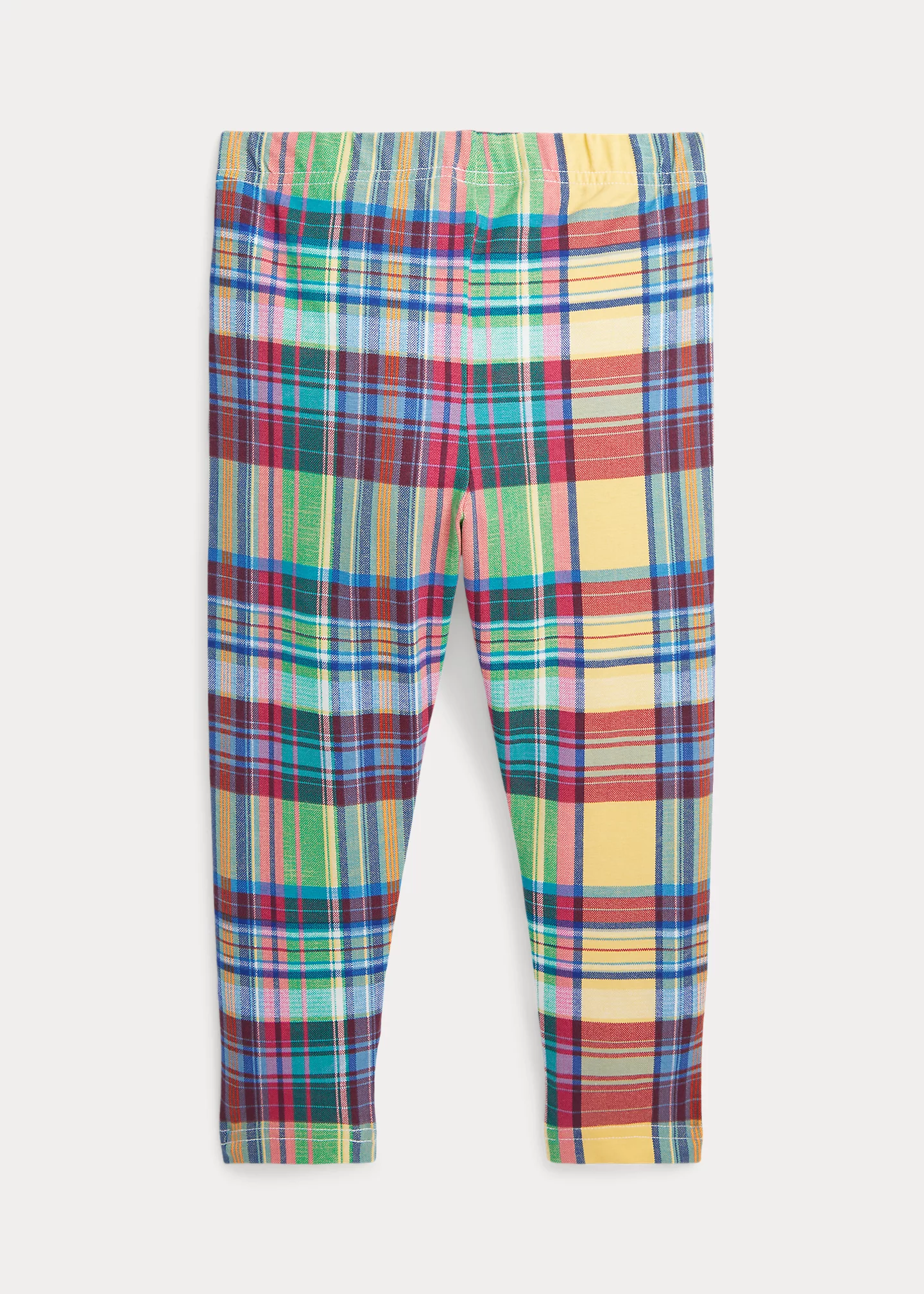 Madras-Print Stretch Jersey Legging
