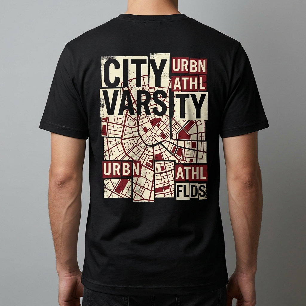 City Varsity Tee, Vintage Athletic Graphic T-Shirt, Unisex Streetwear Shirt CityTee7