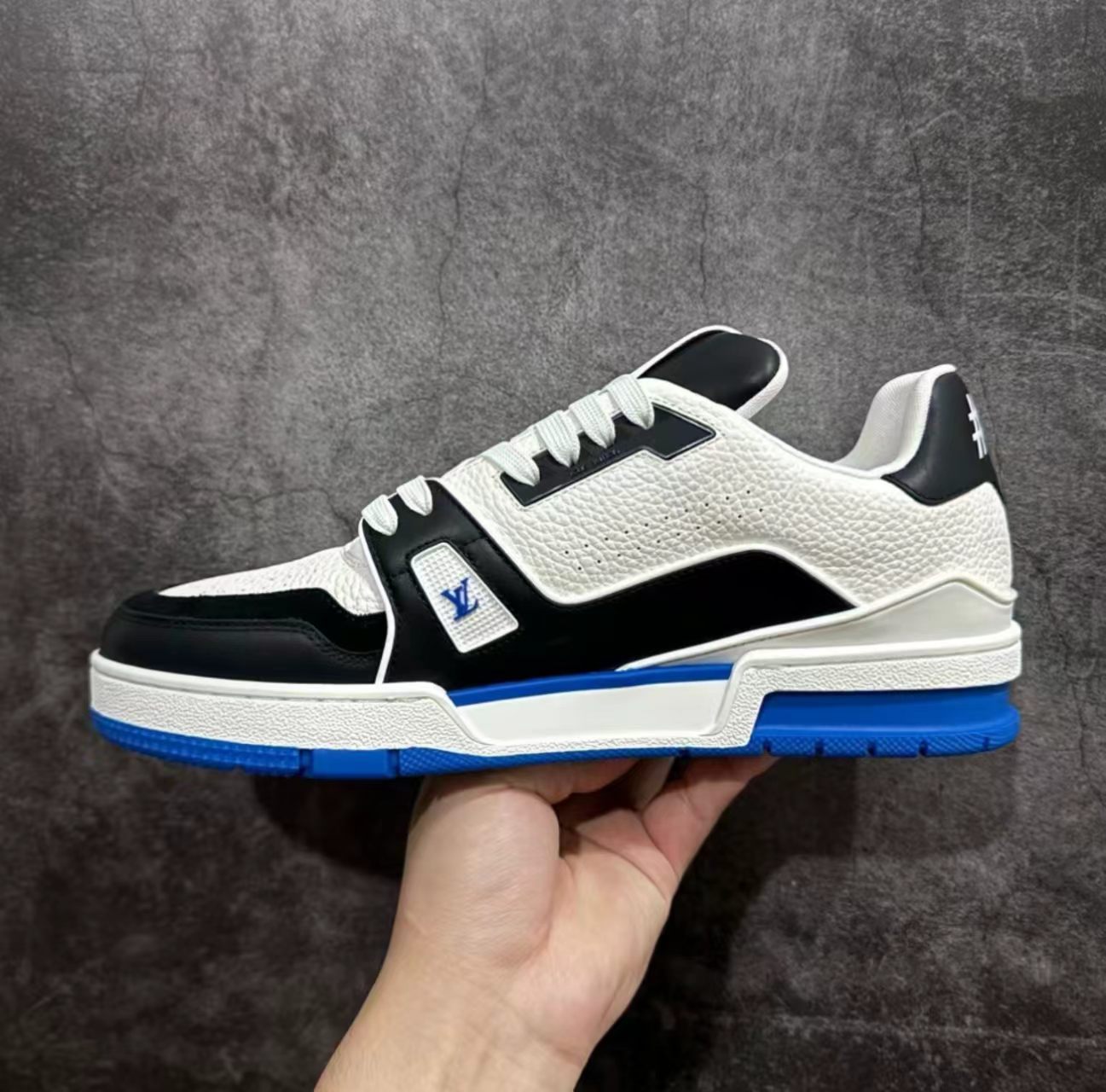 Louis Vuitton LV Trainer White Black Blue