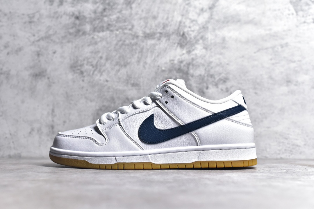 NIKE SB DUNK LOW ORANGE LABEL WHITE NAVY MEN'S CZ2249-100