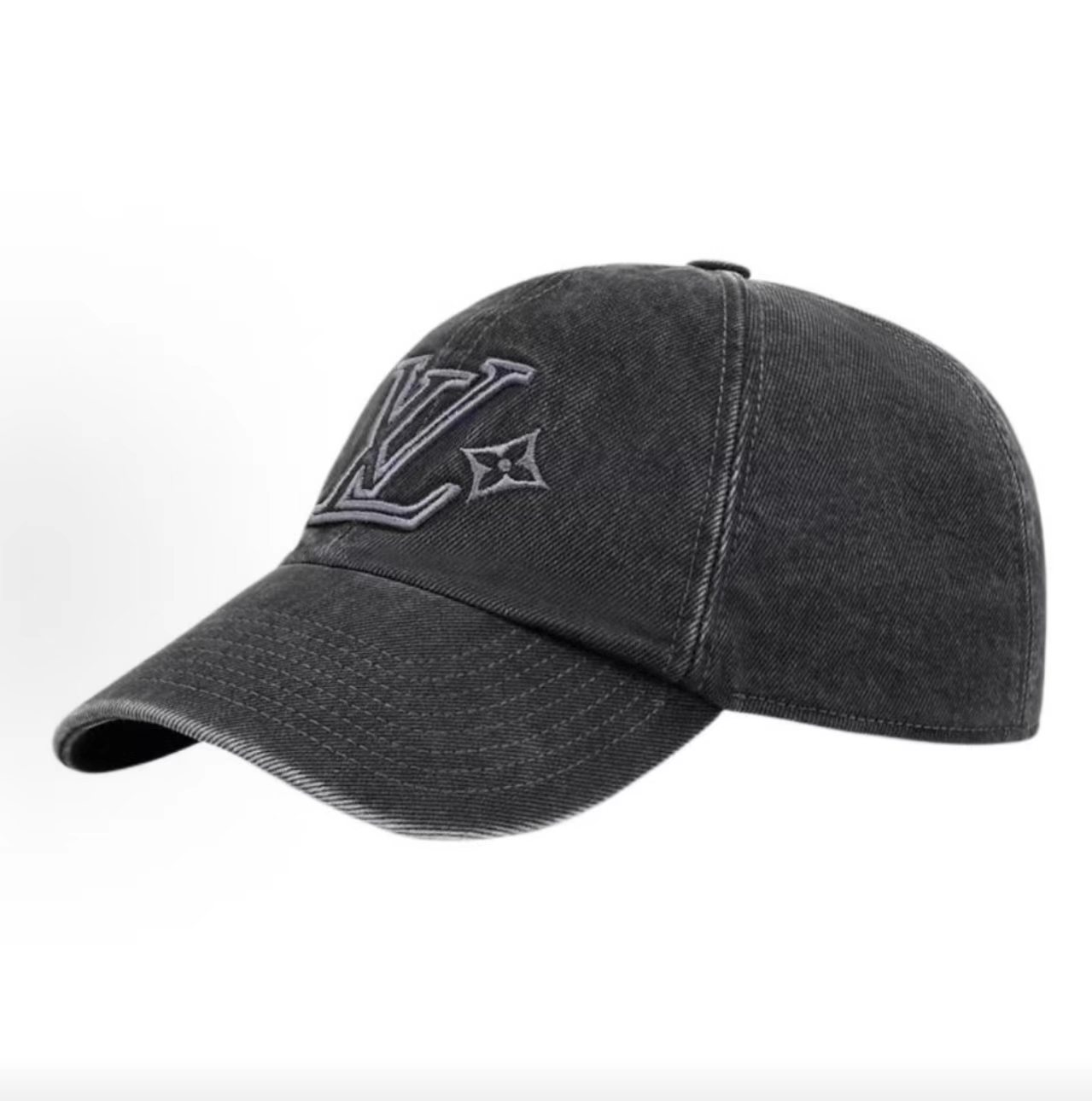 Louis Vuitton Washed Black Denim LV Star Baseball Cap