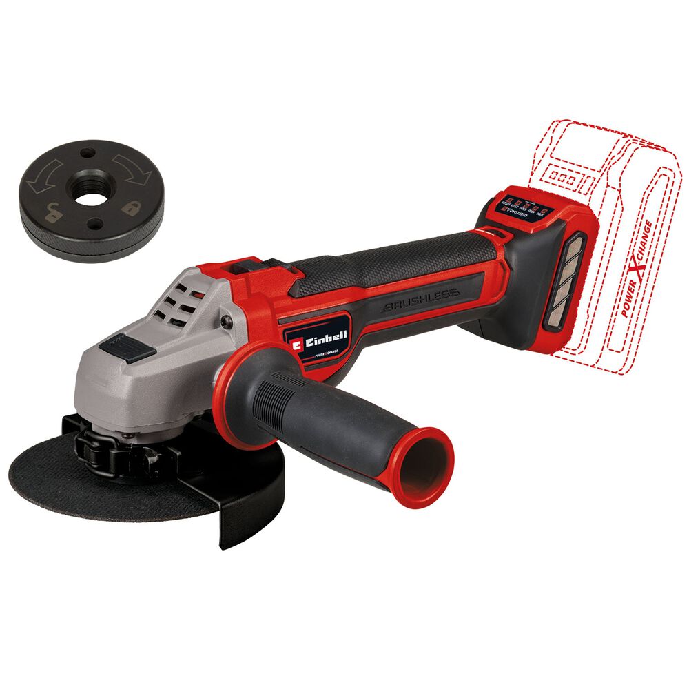 EINHELL Akumulatorowa szlifierka kątowa Einhell TP-AG 18/125 CE Q Solo, 18 V