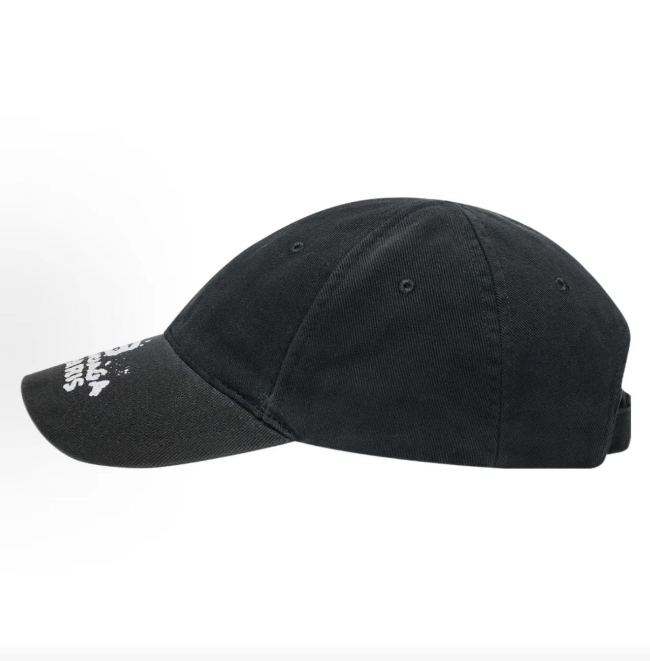 Balenciaga Splash BB Paris Black Baseball Cap