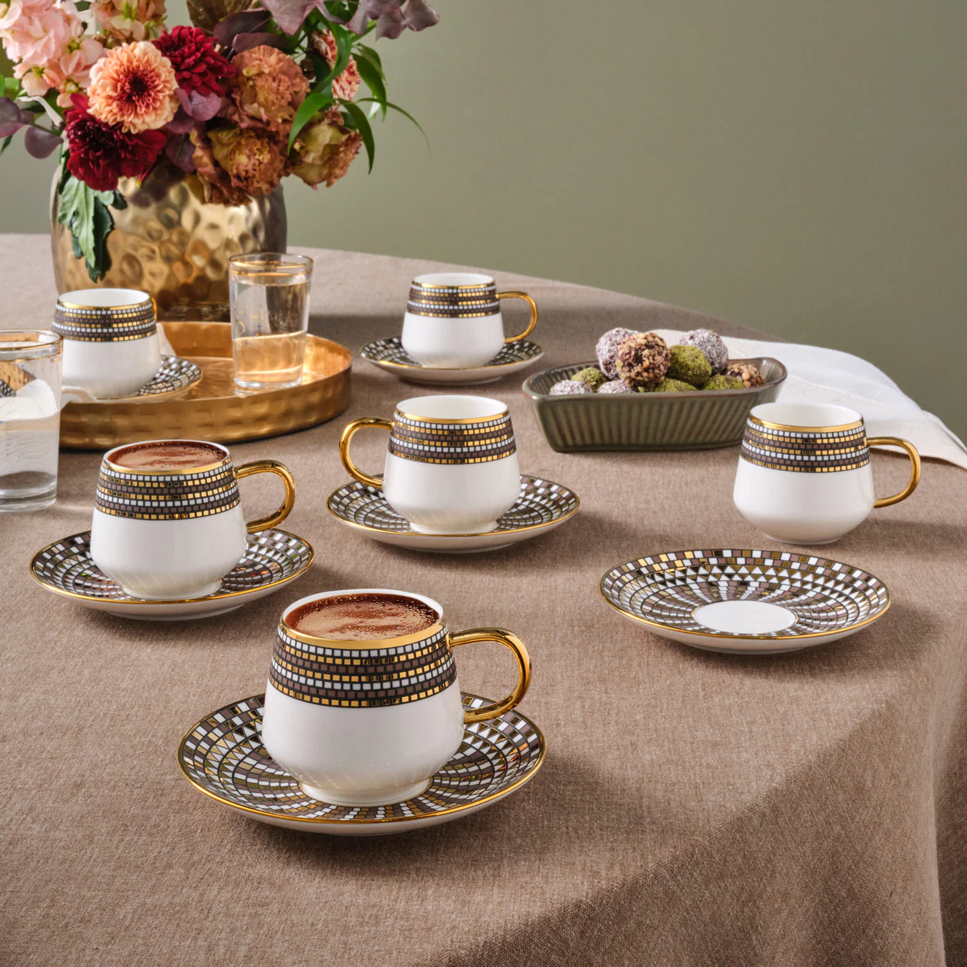 Karaca Belgin, Service de Tasses à Café pour 6 personnes, 90ML