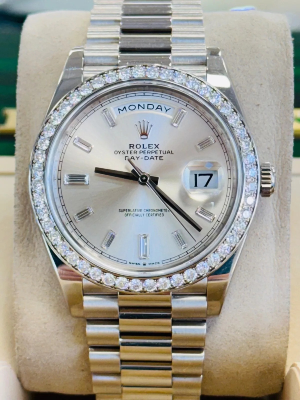 [2026 Mirror Grade]RLX Day-Date 40mm 228349RBR-0001 Silver Dial President Bracelet