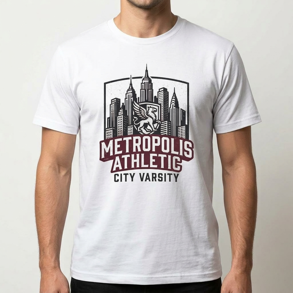 City Varsity Tee, Vintage Athletic Graphic T-Shirt, Unisex Streetwear Shirt CityTee3