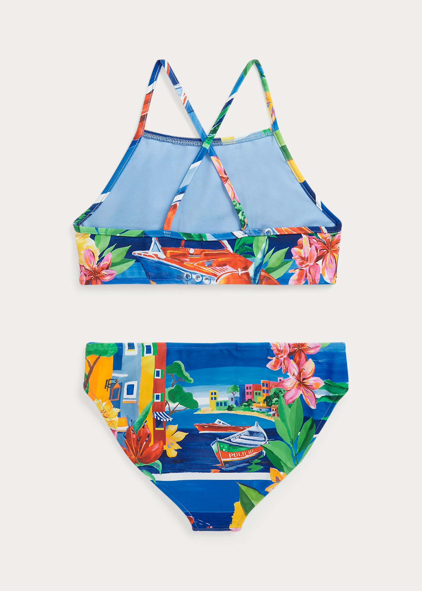 Seaside-Print Two-Piece Swimsuit