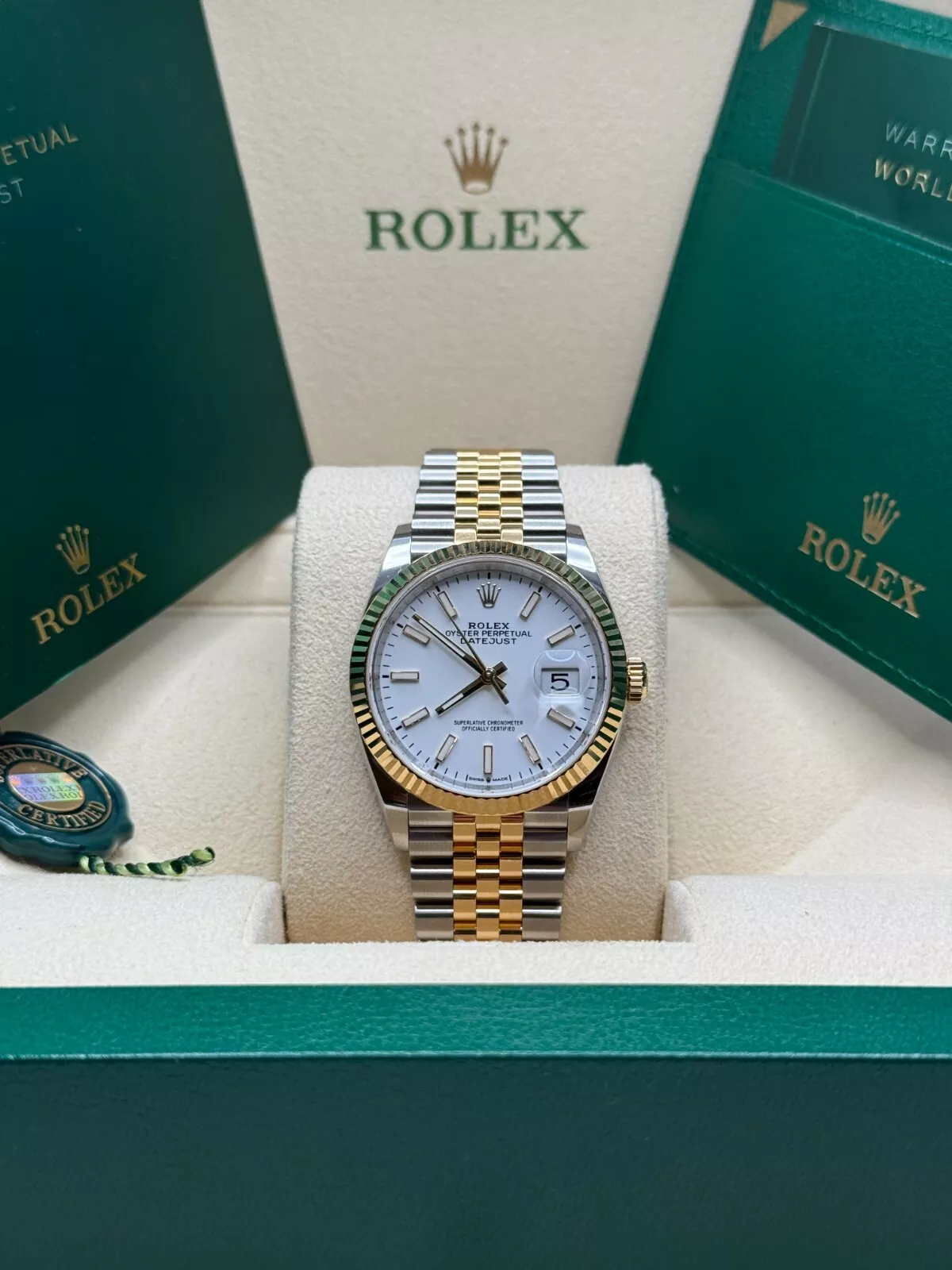[2026 Mirror Grade]RLX  Datejust 36mm 126233-0019 White Index Dial Two-Tone Jubilee Bracelet Watch