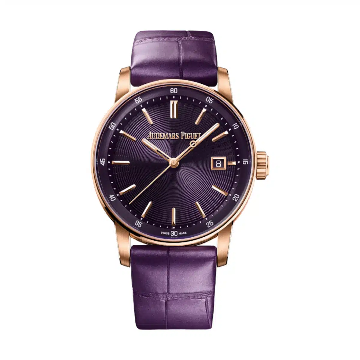 [2026 Mirror Grade]Audemars Piguet Code 11.59 Selfwinding 38mm Pink Rose Gold Purple Dial | 77410OR.OO.A623CR.01