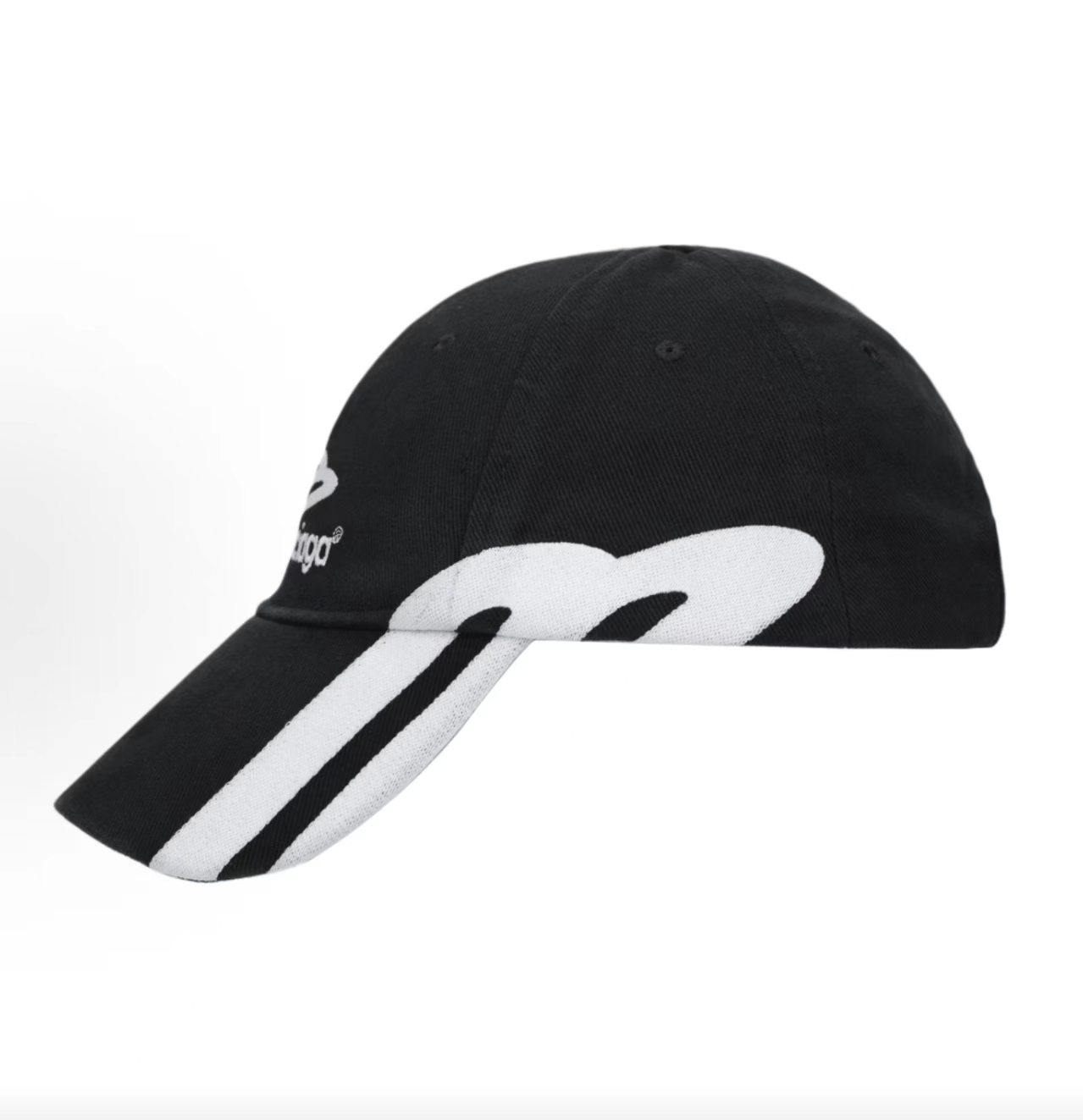 Balenciaga x adidas Three Stripes Racing Logo Cotton Baseball Cap