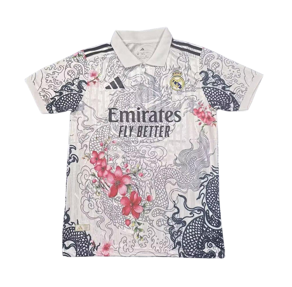 Real Madrid Soccer Jersey Flower & Dragon Special Edition Shirt 2025/26 - Fan Version