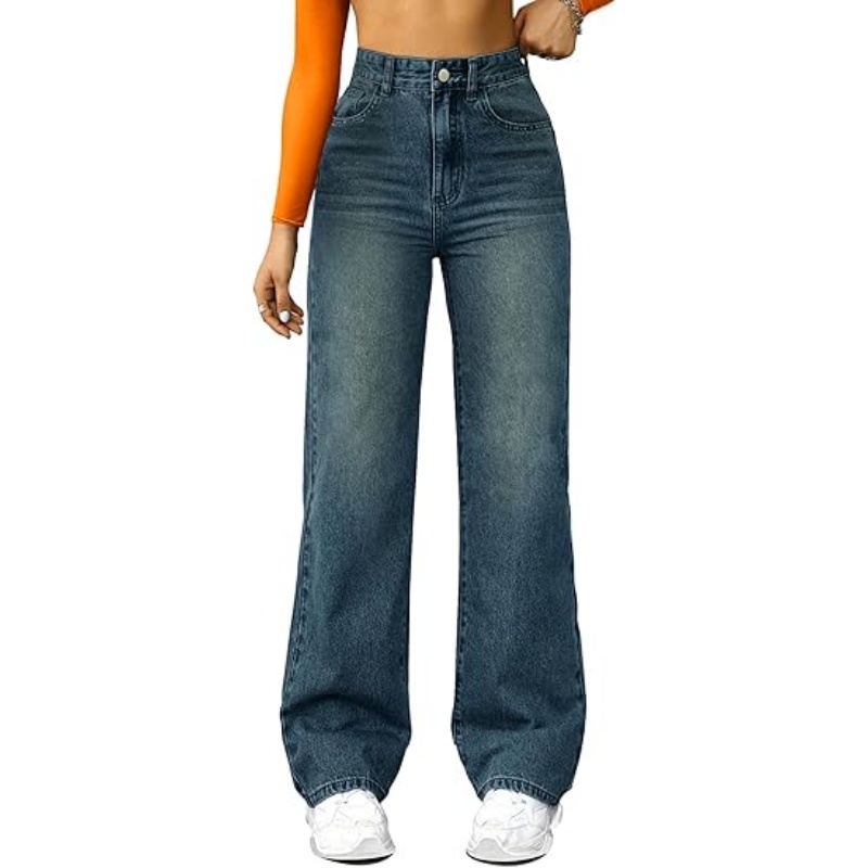 CHICDENLY Straight Leg Jeans for Women